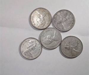 lot 513 image: 5x Canadian Dimes