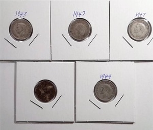 lot 517 image: 5x Canadian Dimes