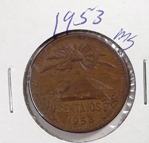lot 528 image: 1953- 20 Centavos