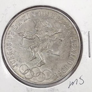 lot 529 image: 1968- 25 Pesos Olympic Games