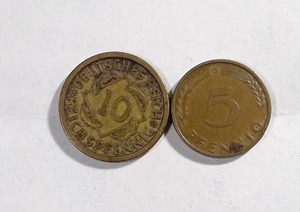 lot 534 image: 1950- 5 Pfennig  10 Pfennig