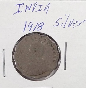 lot 536 image: 1918 Indian 1 Anna- George V