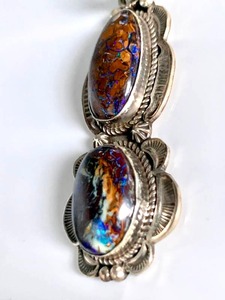 lot 26 image: Sterling Silver and Australian Boulder Turquoise Pendant by Joe Tom