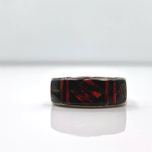 lot 32 image: Sterling Silver and Multi-Stone Opal Ring by Rita Ybarra