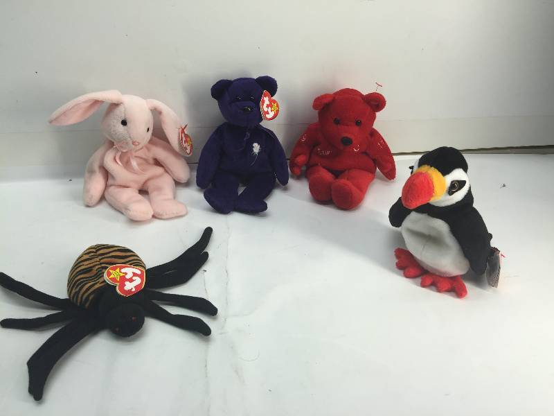 lot 3100 image: Lot of 5 TY BEANIE BABIES COLLECTIONS