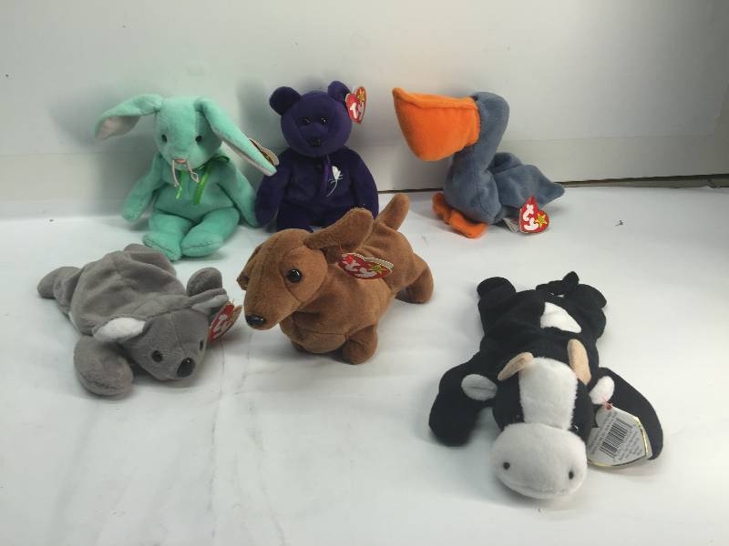 lot 3099 image: Lot OF 6 TY BEANIE BABIES COLLECTIONS