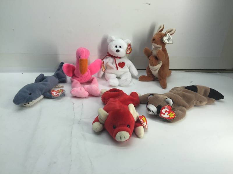 lot 3096 image: Lot OF 6 TY BEANIE BABIES COLLECTIONS
