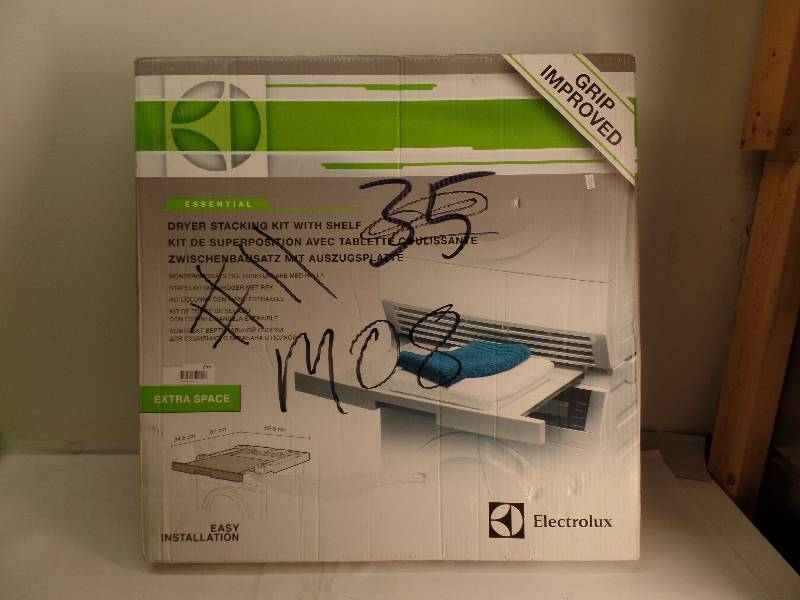 lot 3135 image: DRYER STACKING KIT WITH SHELVE