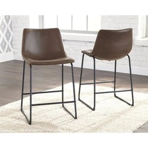 lot 98127 image: Centiar Brown Upholstered Barstool (1 stool only)