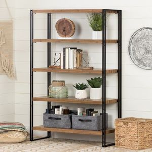 lot 98135 image: Gimetri Modern Industrial 5-Shelf Open Storage Unit Retail$165.49