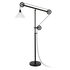lot 98161 image: Carbon Loft Tirith Industrial Farmhouse Floor Lamp with Pulley System Retail$152.99