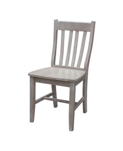lot 97482 image: Cafe Dining Chair in Washed Gray Taupe - Set of Two
