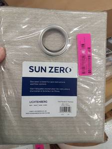 lot 97502 image: Sun Zero Cooper Thermal Insulated Room Darkening Grommet Curtain Panel