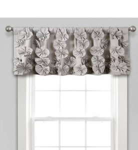 lot 97509 image: Silver Orchid Turpin Window Curtain Valance - 18 x 52 - 18 x 52
