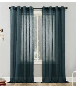 lot 97546 image: no. 918 erica crushed sheer voile grommet curtain panel (Single Panel)