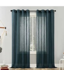 lot 97547 image: no. 918 erica crushed sheer voile grommet curtain panel (Single Panel)