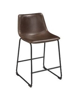 lot 97568 image: Centiar Brown Upholstered Barstool - 18W x 22D x 34H