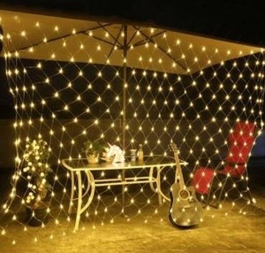 lot 97584 image: 96 LED Net Grid String Light Decorate Garden Fairy Light Christmas Wedding Party Holiday Light US Plug