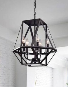 lot 97594 image: The Gray Barn Otis 5-light Modern Antique Black Iron Chandelier
