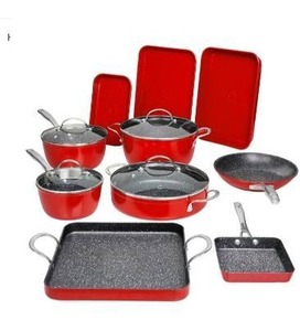 lot 97604 image: Curtis Stone 14-piece DuraPan Nonstick All-Purpose Cookware Set Model 716-448