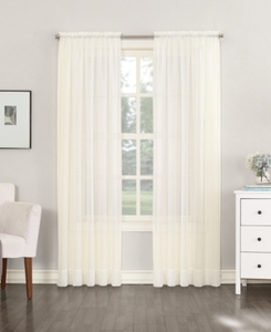 lot 97612 image: No. 918 Emily Voile Sheer Rod Pocket Curtain Panel