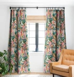 lot 97613 image: Marta Barragan Camarasa Pink Sunset in the Jungle Blackout Curtain Panel