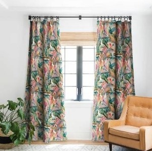 lot 97614 image: Marta Barragan Camarasa Pink Sunset in the Jungle Blackout Curtain Panel