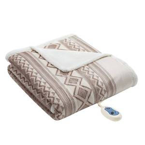 lot 97643 image: Woolrich Anderson Oversized Mink to Berber Heated Throw 2-Color Option