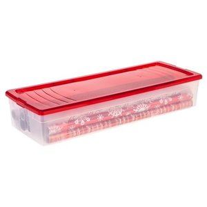 lot 97648 image: IRIS Wrapping Paper Storage Bin 30-inch in Red