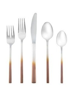 lot 97653 image: Cambridge Silversmiths Kelvin Copper Ombre Satin Mirror 188 20 Piece Flatware Set 20 Piece set