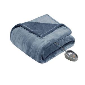 lot 97664 image: Beautyrest Solid Microlight to Berber Heated Blanket