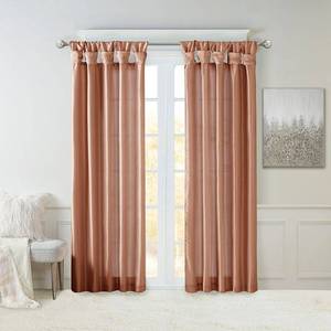 lot 97669 image: Madison Park Natalie Twisted Tab Lined Single Curtain Panel