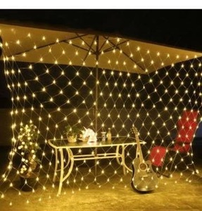 lot 97685 image: 96 LED Net Grid String Light Decorate Garden Fairy Light Christmas Wedding Party Holiday Light US Plug (Pack of 5)