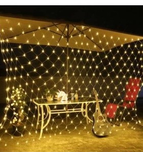 lot 97687 image: 96 LED Net Grid String Light Decorate Garden Fairy Light Christmas Wedding Party Holiday Light US Plug (Pack of 5)
