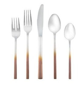lot 97690 image: Cambridge Silversmiths Kelvin Copper Ombre Satin Mirror 188 20 Piece Flatware Set 20 Piece set