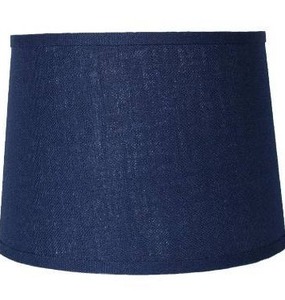 lot 97691 image: French Drum Burlap Lampshade, 12 to 16 Bottom Size