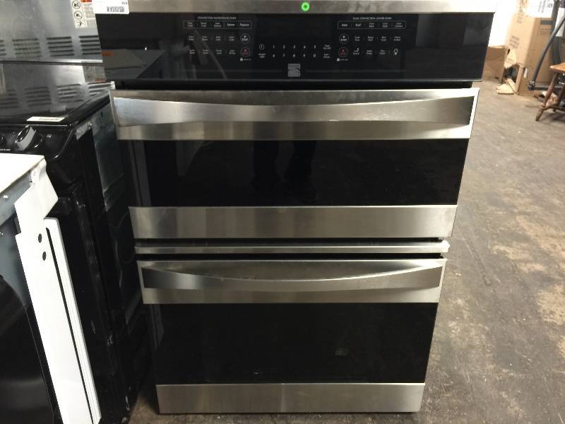 lot 369 image: Kenmore Elite 30 Electric Combination Wall Oven w Convection