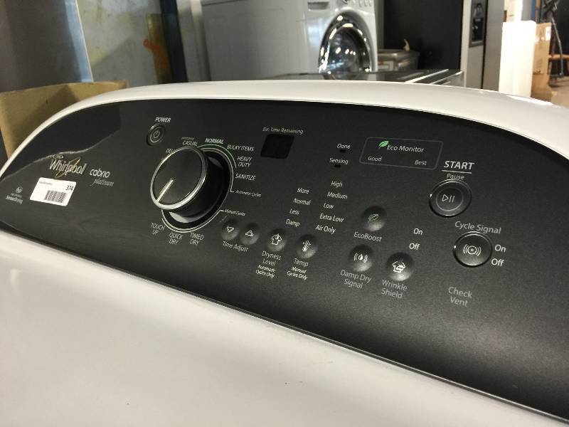 lot 374 image: WHIRLPOOL CABRIO PLATINUM DRYER