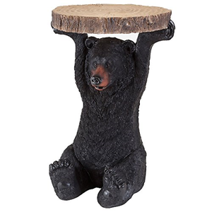 lot 37556 image: Bits And Pieces - Decorative Bear Patio Side Table - Home And Garden Accent