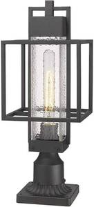 lot 37568 image: Osimir Outdoor Post Light Fixture, 1-Light Exterior Post Lantern with Pier Mount Base