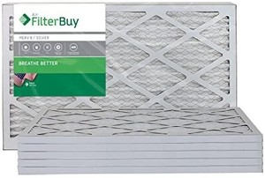 lot 37572 image: FilterBuy 13x21.5x1 MERV 8 Pleated AC Furnace Air Filter, Pack of 6 Filters