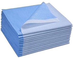 lot 37625 image: Avalon Papers 357 Stretcher Sheet, TissuePoly, 40 x 72, Blue (Pack of 50