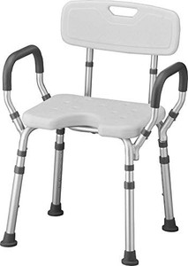 lot 37626 image: Medical Products Shower & Bath Chair with Back & Arms & Hygienic Design, White