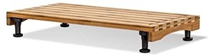 lot 37648 image: Prosumers Choice Dual-purpose Bamboo Stovetop cover workspace and Countertop cutting Board with adjustable legs