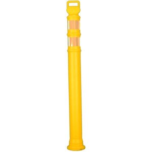 lot 37662 image: Cortina Safety Products 03-747Y Easy Grab Delineator Post Flared 45, Yellow With 2 Ea. 3 Hi Collars