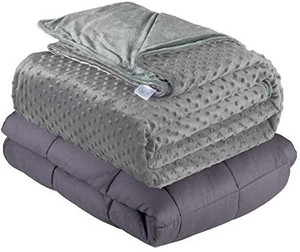 lot 37666 image: Quility Cotton 60 by 80 in for Full Size Bed 20 lbs Adult Weighted Blanket