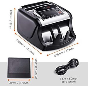 lot 37683 image: Money Counter with UVMGIR Detection, Bill Counting Machine with Counterfeit Bill Detection - LED Display, Batch Modes, 1,000 Notes Per Minute