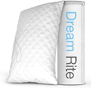 lot 37696 image: Dream Rite Shredded Hypoallergenic Memory Foam Pillow WonderSleep Series Luxury Adjustable Loft Home Pillow