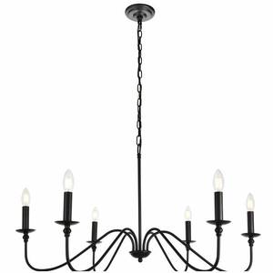 lot 37705 image: Hamza 6 - Light Candle Style Chandelier