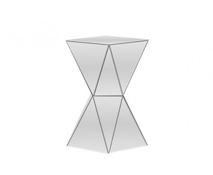 lot 37706 image: Rebecca Contemporary Multi-Faceted Mirrored Side Table